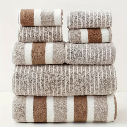 AquaPlush Luxury Bath Towel Set | 8-Piece Towel Set