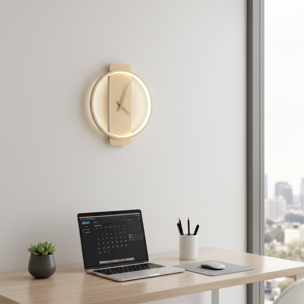 AuraTime | Modern Digital Wall Clock Decor with LED Display