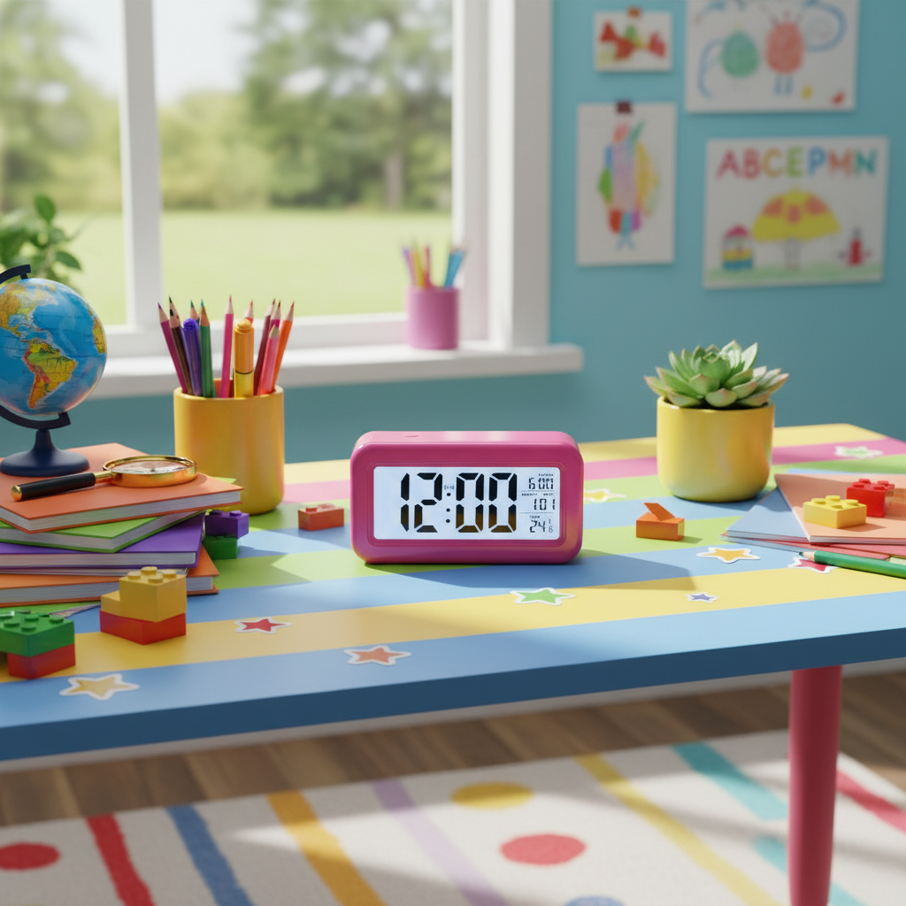 Digital Alarm Clock | Modern Backlit LCD Design
