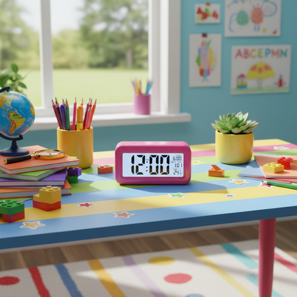 Digital Alarm Clock | Modern Backlit LCD Design