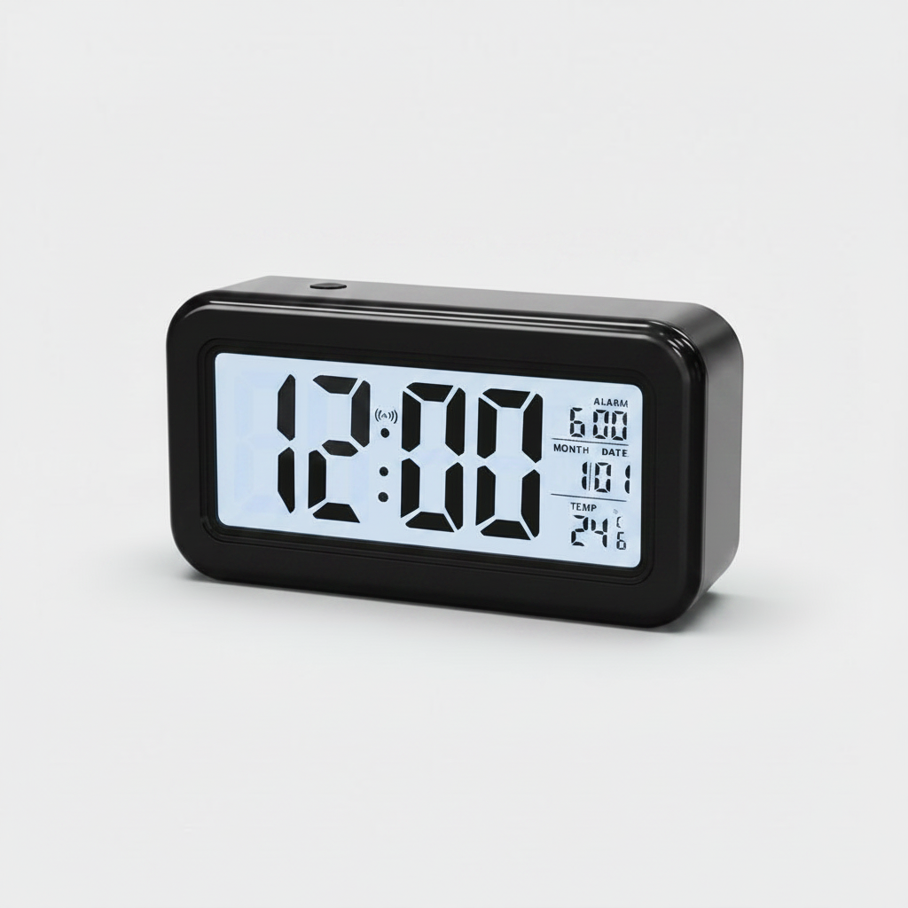Digital Alarm Clock | Modern Backlit LCD Design