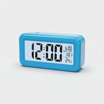 Digital Alarm Clock | Modern Backlit LCD Design