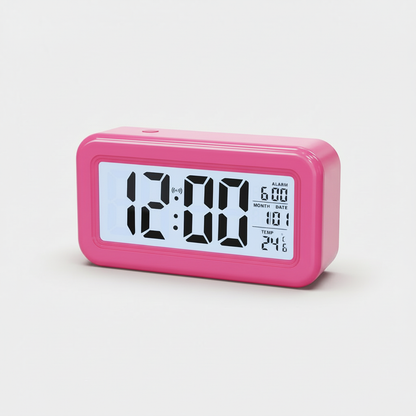Digital Alarm Clock | Modern Backlit LCD Design