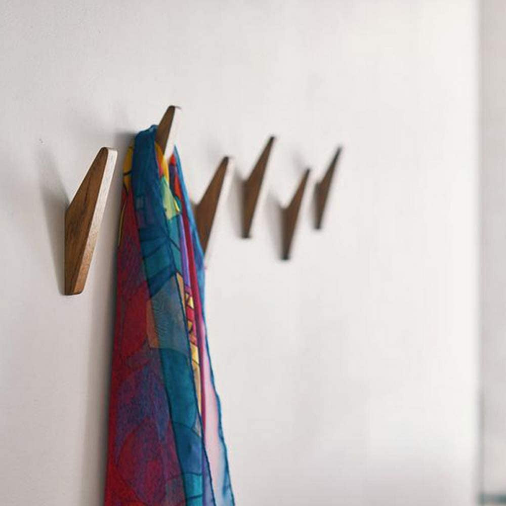 ElmHooks | Set of 6 Minimalist Wooden Wall Hooks 1