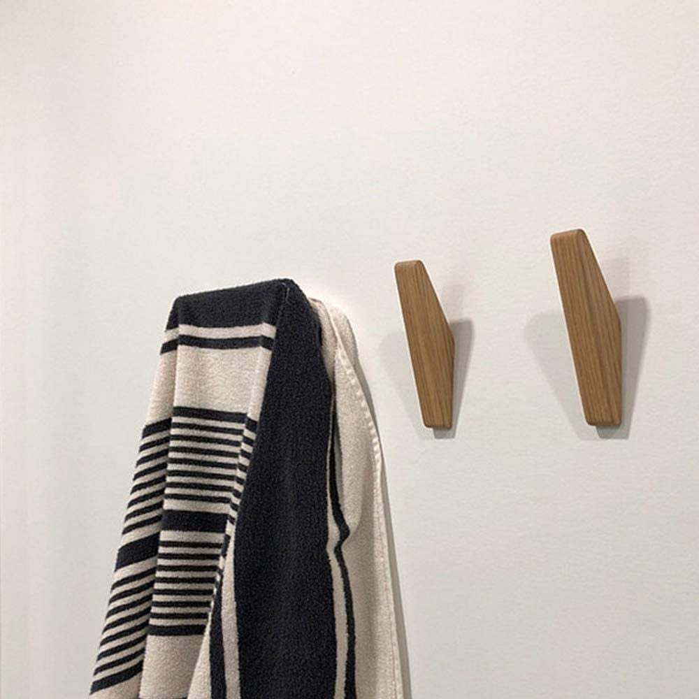 ElmHooks | Set of 6 Minimalist Wooden Wall Hooks 2